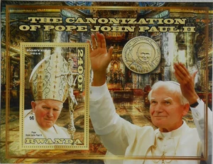Canonization of Pope John Paul II (Religion) S/s Rwanda 2014 MNH #VG1074 - Picture 1 of 1