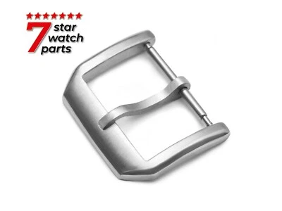 For IWC Watch Leather Rubber Strap Band Tongue Silver Buckle Clasp 16-20mm Pilot Foto 1 de 4