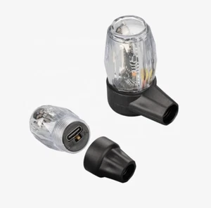 2X Luci LED Bianche Ricaricabili Lampeggianti Pneumatici Ruota Valvola Stelo Tappo Accessori - Foto 1 di 6