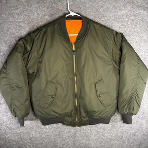 USAF MA-1 Jacket Mens Large Green Bomber Flight Pilot Aviator Aeronautics - Picture 1 of 13