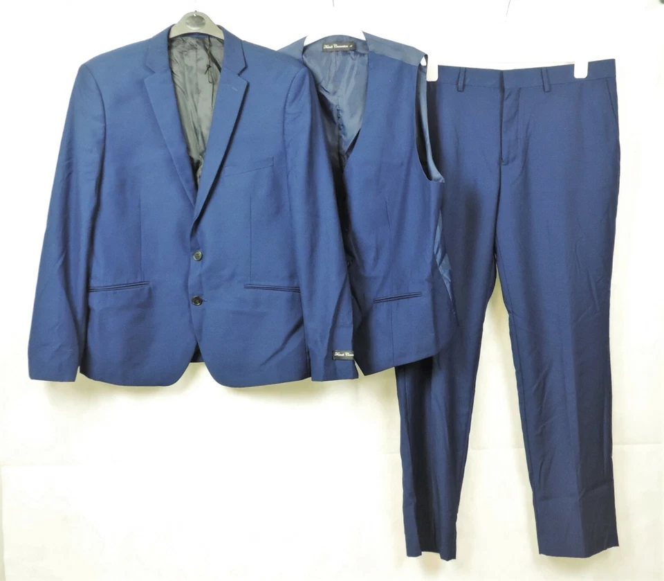 Traje de 3 piezas azul brillante French Connection CR003 CC 03  Foto 1 de 4