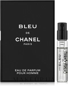 Vial de tarjeta eau de parfum EDP azul de Chanel 0,05 oz / 1,5 ml EDP NUEVO - Imagen 1 de 4