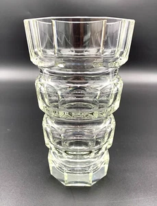 Vintage Art Deco Josef Hoffmann for Moser 6” Crystal Faceted Octagonal Vase - Picture 1 of 10