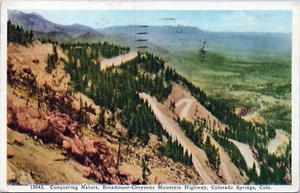 Broadmoor-Cheyenne Mountain Highway 15643 Postcard Posted - Bild 1 von 2