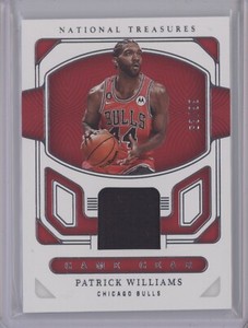 PATRICK WILLIAMS 2022-23 NATIONAL TREASURES GAME USED JERSEY 63/99 GAME GEAR