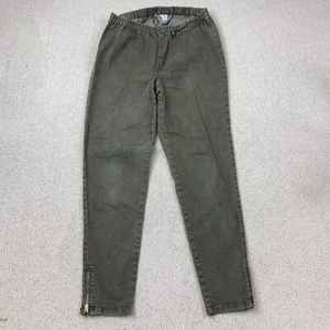 DG2 By Diane Gilman Pull-On Skinny Jeans Women's Size L Black Mid Rise Ankle Zip - Picture 1 of 9