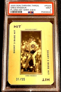 2005 Donruss Throwback Threads Polo Grounds SP 31/55 ! GREG MADDUX PSA 9 G5335 - Picture 1 of 2