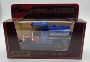 MATCHBOX MODELS OF YESTERYEAR Y-3 1912 FORD MODEL T TANKER MOBIL OLIO SOTTOVUOTO OLIO - Foto 1 di 4