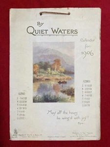 VINTAGE **1906 CALENDAR** {BY QUIET WATERS} RAPHAEL TUCK & SONS PRINTED-ENGLAND! - Picture 1 of 17