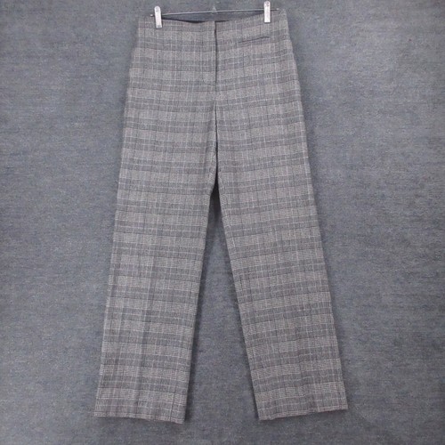 Pantaloni Alexander Wang donna 4 grigi a quadretti tasche dritte misto lana elasticizzati