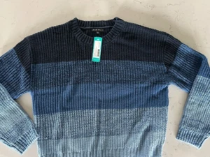 NEW Stitch Fix Love Ellie Neural Striped Knit Sweater Large Must See - Picture 1 of 3