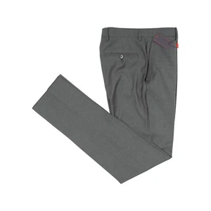 1250$ ISAIA NAPOLI Gray Sartorial Hand-Sewn Dress Pant Soft Wool 7R - Picture 1 of 4