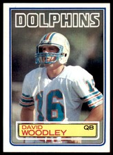 1983 TOPPS/ DAVID WOODLEY MIAMI DOLPHINS #323