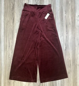 Anthropologie Jaya Samthose weites Bein weinrot Damengröße Medium – brandneu - Bild 1 von 13