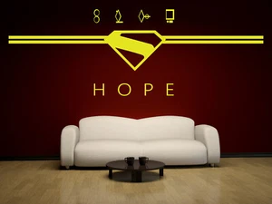 SUPERMAN LOGO WALL ART VINYL / DECAL STICKER - Picture 1 of 20
