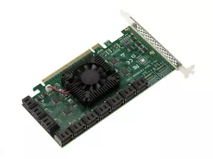 Controller Card Pcie 3.0 16x With 20 Ports SATA 6G. Chipset ASM1812 And ASM1064 - Picture 1 of 3