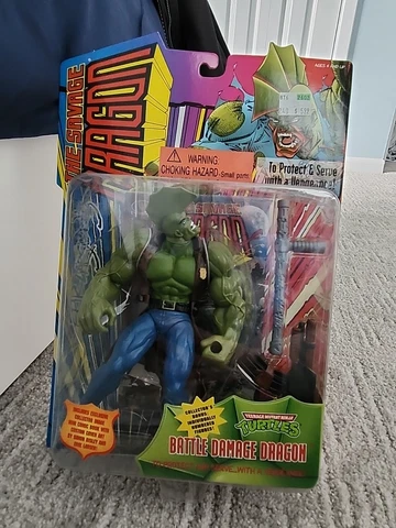 Vintage 1995 Savage Dragon TMNT Battle Damage Dragon Figure Sealed New MOC Cover