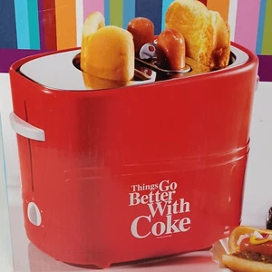 Nostalgia Coca-Cola Pop-Up 2 Hot Dog and Bun Toaster HDT600COKE - Picture 1 of 8