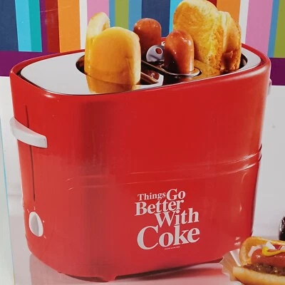 Nostalgia  Coca-Cola Pop-Up 2 Hot Dog and Bun Toaster HDT600COKE  - Image 1 of 4