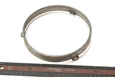 1947-1955 KAISER FRAZER HENRY J DARRIN USED HEADLIGHT STAINLESS RETAINER RING  - Image 1 of 4