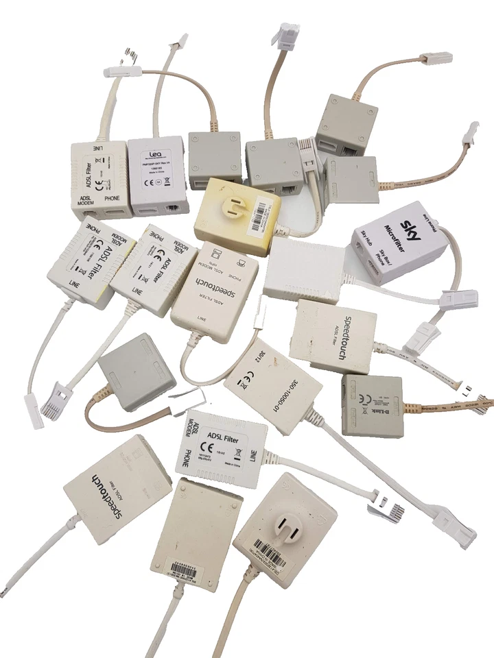 x20 ADSL Filter BT Stecker auf BT Buchse und RJ11 Buchse - Bild 1 von 1