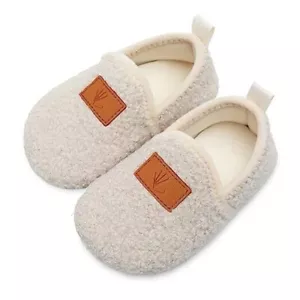 Kids Winter Indoor Household Shoes Toddler Boys Girls 5.5-6 Toddler Beige - Picture 1 of 6