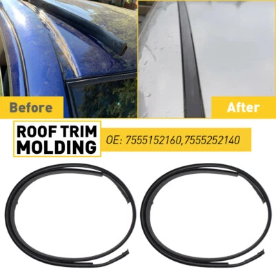 Para Toyota Yaris 2007-2011 sedán 2X techo izquierdo y derecho moldura por goteo resistente al clima Foto 1 de 4