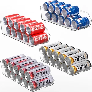 Assorted Can Organizer for Refrigerator/Pantry, Set of 4, Clear - Picture 1 of 7