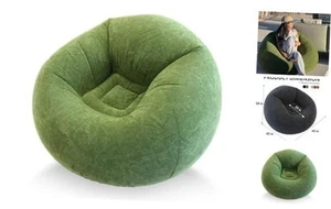 45x45x28 Inflatable Beanless Bean Bag Chair Lounge Sofa - Military Green - Picture 1 of 7