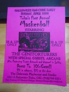 RAR Genitorturers 2000 Tour KONZERTFLYER Industrie MASKENBALL morbider Engel OK - Bild 1 von 1