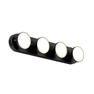 Artika Santori 27 in. 4 Light Matte Black Modern Integrated LED 3 CCT Vanity Bar - Picture 1 of 10