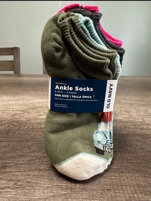 全新带标签 Old Navy 秋季短袜 6 件装 — 第 1/4 张图片