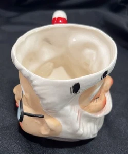 Vtg Lefton 868 Two Face Winking Santa Mrs Claus Candy Cane Handle Mug MCM Japan - Picture 1 of 8