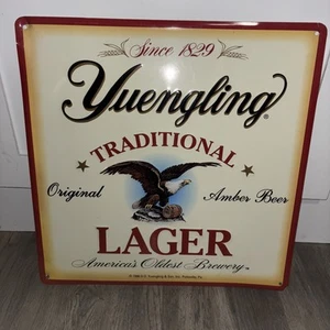 VTG Yuengling Lager Metal Beer Sign Pottsville PA 1996 16" x 16" Great Condition - Picture 1 of 6