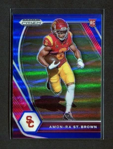 2021 Panini Prizm DP - #133 Amon-Ra St. Brown [Blue Prizm] 120/199 Rookie RC - Picture 1 of 3