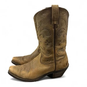 Ariat Sage Stars Brown Leather Womens Western Cowboy Boots Size 9 B 13629 - Imagen 1 de 12