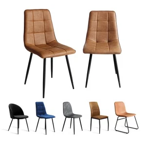 Levede 4x/2x Dining Chairs Accent Chair Kitchen Cafe PU Fabric Velvet Lounge - Picture 1 of 151
