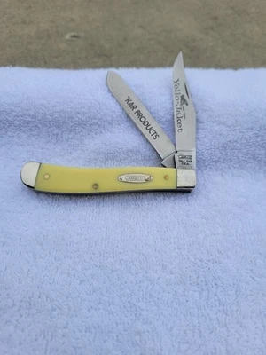 Mini faca caçadora Camillus New York EUA Yello-Jaket Kar Products Etch - Imagem 1 de 3