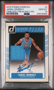 Timeless Treasures Material Signatures 2016 5 Jamal Murray/99 RPA PSA 10 GEM RC - Imagen 1 de 2