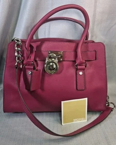 Michael Kors Tasche groß Hamilton Saffiano Leder rosa mittelgroß neu mit Etikett - Bild 1 von 22