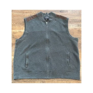 Roundtree & Yorke 100% Cotton gray charcoal and brown suede 2XB - Picture 1 of 7