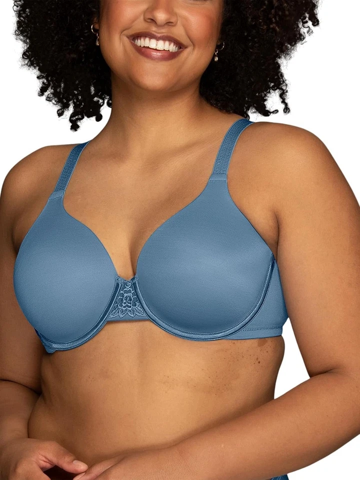 Sujetador Vanity Fair para mujer 44D azul hermosos beneficios suavizado inalámbrico 71371 Foto 1 de 4