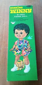 1969 WINKING WINNY Paper Doll ~ 9 1/2" ~ by Whitman ~ VINTAGE  - Picture 1 of 13