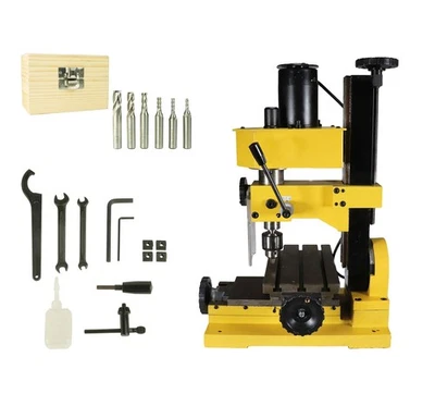 Mini Metal Mill Drilling Machine Press BenchTop 3/8 Drill Capacity with Cutters - Image 1 of 4