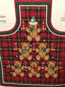 Wamsutta Hallmark Delantal Oso de Peluche Estampado Tela Panel De Colección  - Imagen 1 de 7