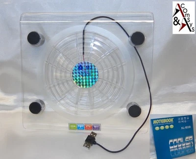 14cm Kühlerpad Kühler Notebook Cool-Pad Lüfter LED Cooler Pad Kühlpad für Laptop - Bild 1 von 3