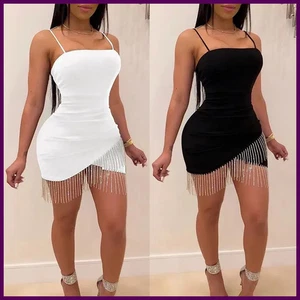 Abiti slip moda estivi sexy slim incrociati gonne donna - Foto 1 di 26