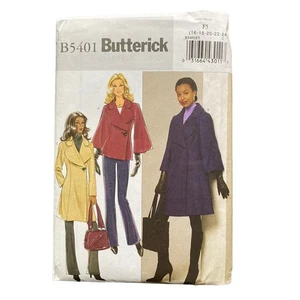 BUTTERICK PATTERN B5401 Coat Size 16-24 NEW UNCUT - Picture 1 of 2