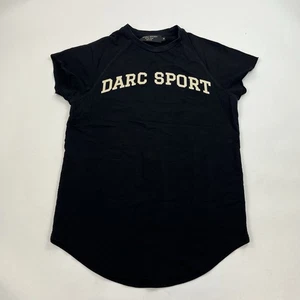 Darc Sport T Shirt Cap Sleeve Black Size Small Curved Hem Body Building - Picture 1 of 10