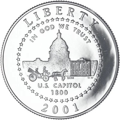 2001 P US Capitol Visitor Center Proof Commemorative Half Dollar See Pics E633 - Image 1 of 3